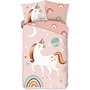 Good Morning Dekbedovertrek Kids Unidance Roze - Flanel
