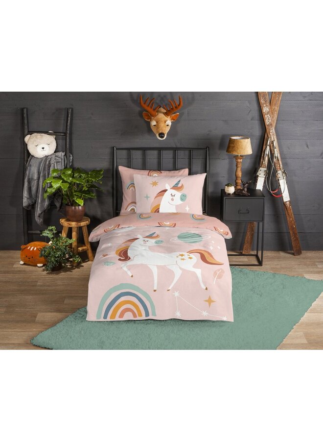 Good Morning Dekbedovertrek Kids Unidance Roze - Flanel