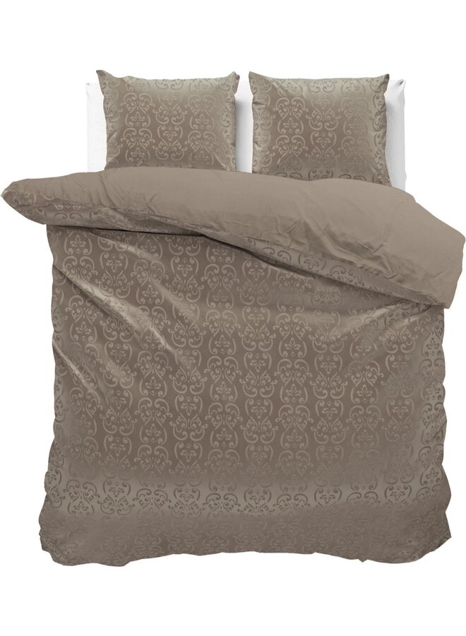 Sleeptime Velvet Dekbedovertrek Embossed Taupe