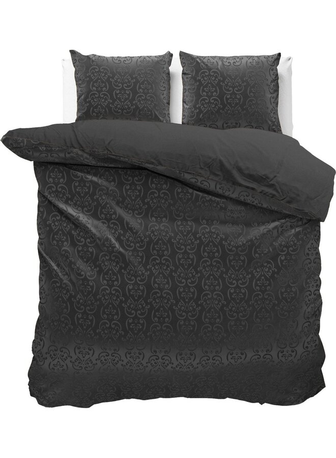 Sleeptime Velvet Dekbedovertrek Embossed Zwart