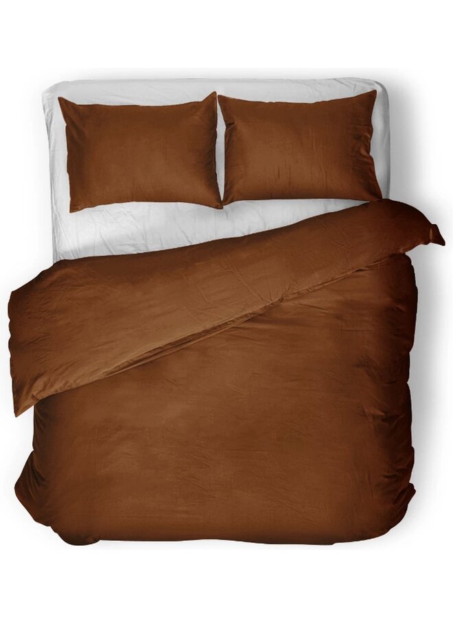 Primaviera Deluxe Dekbedovertrek Uni Bruin - Egyptisch Katoen
