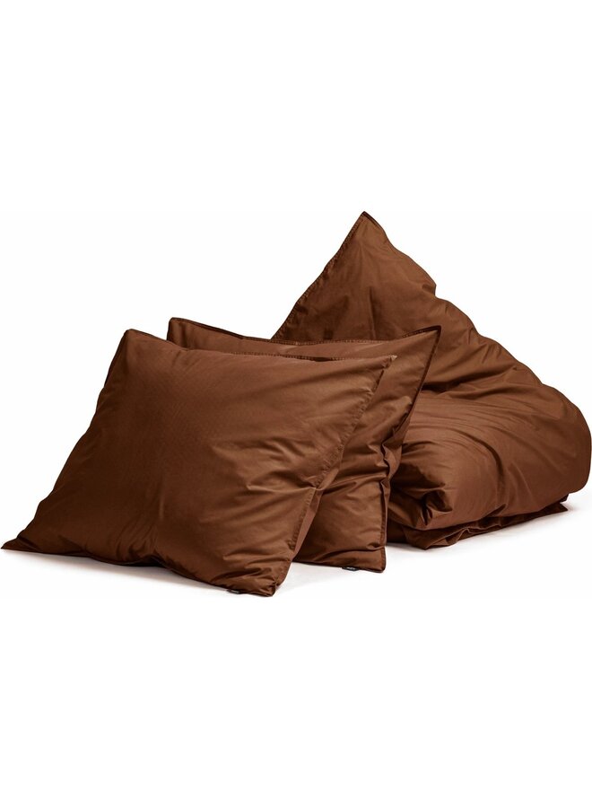 Primaviera Deluxe Dekbedovertrek Uni Bruin - Egyptisch Katoen