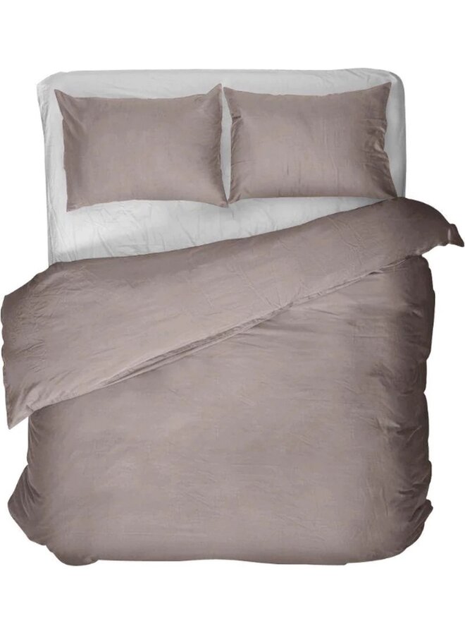 Primaviera Deluxe Dekbedovertrek Uni Taupe - Egyptisch Katoen