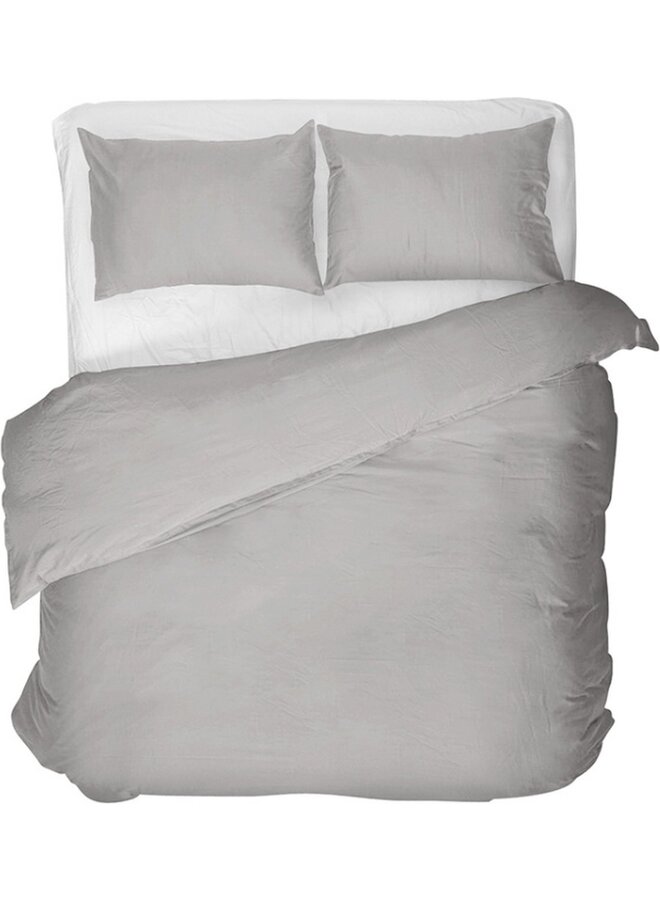 Dekbedovertrek Uni Grijs - Egyptisch Katoen PL1