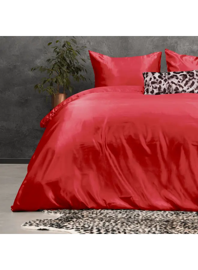 Sleeptime Dekbedovertrek Beauty Skin Care Uni Rood - Satijn