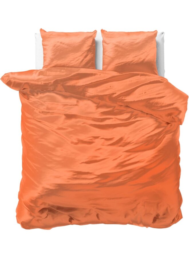 Sleeptime Dekbedovertrek Beauty Skin Care Uni Oranje - Satijn