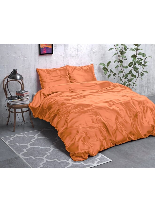 Sleeptime Dekbedovertrek Beauty Skin Care Uni Oranje - Satijn