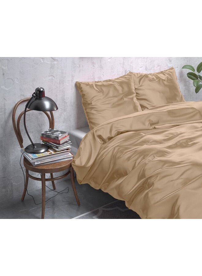 Sleeptime Dekbedovertrek Beauty Skin Care Uni Taupe - Satijn