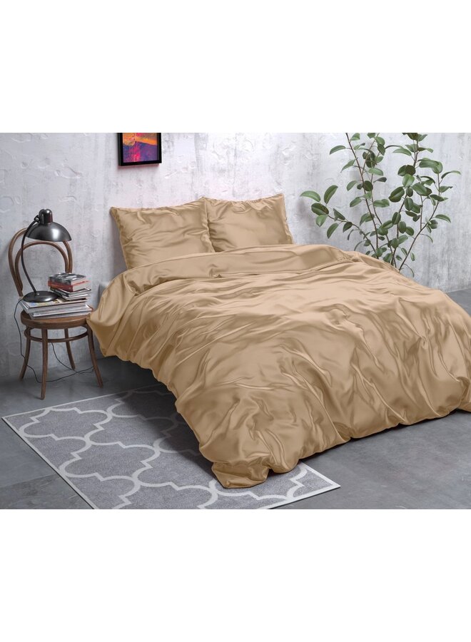 Sleeptime Dekbedovertrek Beauty Skin Care Uni Taupe - Satijn