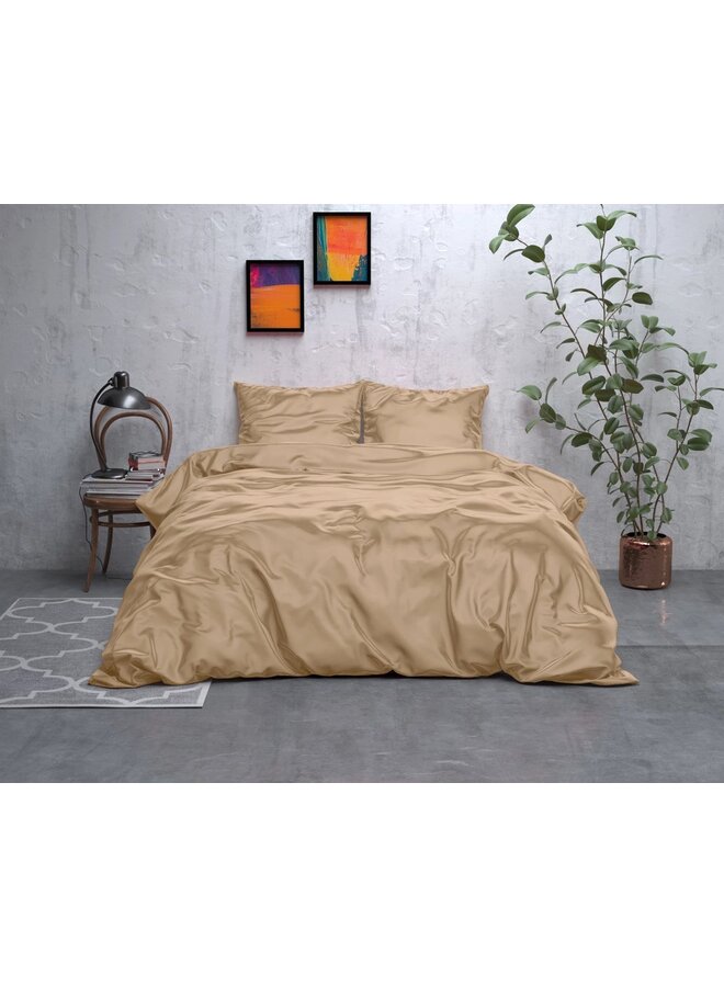 Sleeptime Dekbedovertrek Beauty Skin Care Uni Taupe - Satijn