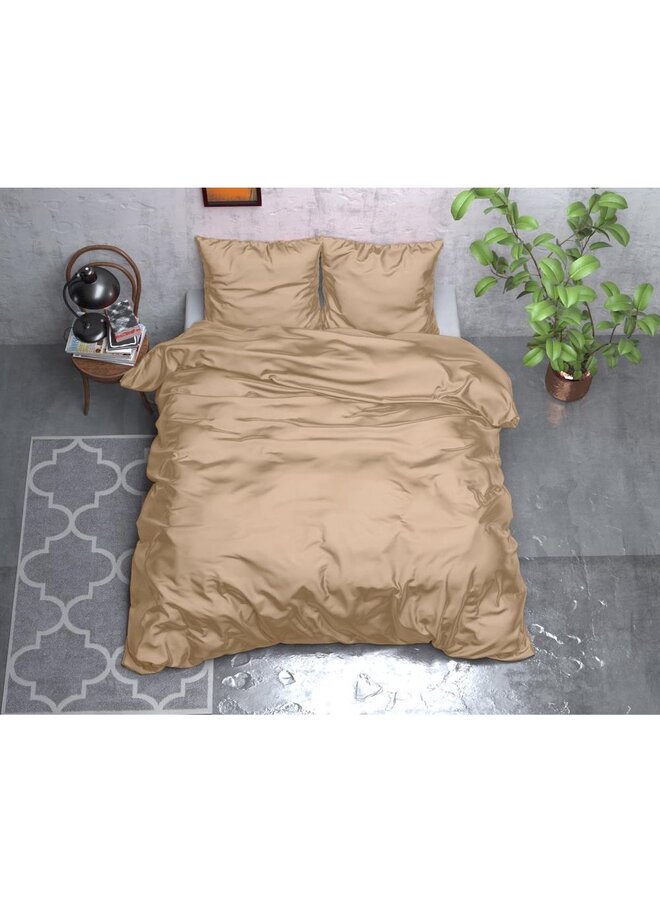 Sleeptime Dekbedovertrek Beauty Skin Care Uni Taupe - Satijn