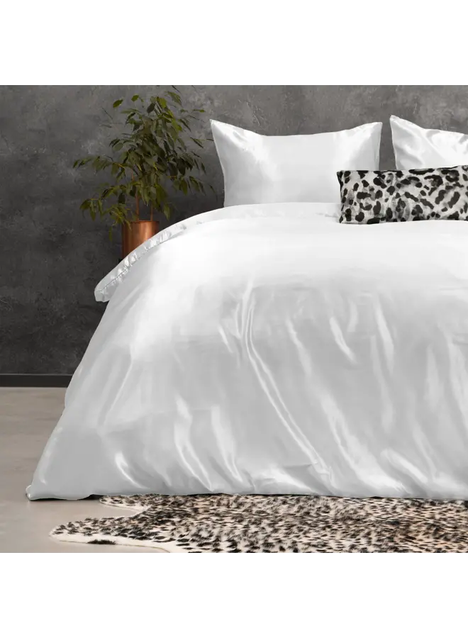 Sleeptime Dekbedovertrek Beauty Skin Care Uni Wit - Satijn