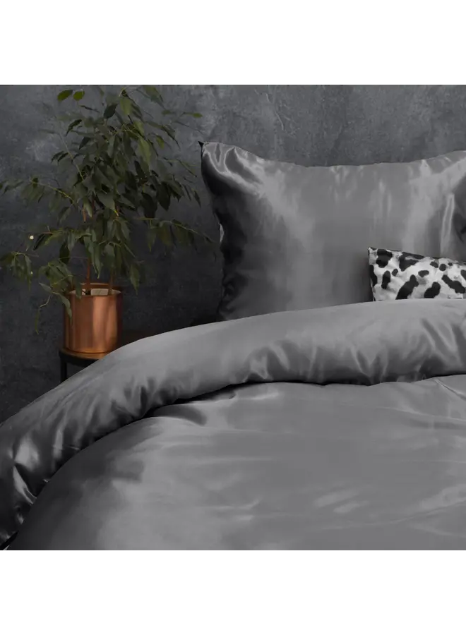 Sleeptime Dekbedovertrek Beauty Skin Care Uni Antraciet - Satijn