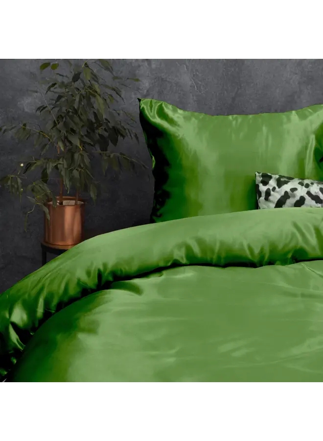 Sleeptime Dekbedovertrek Beauty Skin Care Uni Groen - Satijn