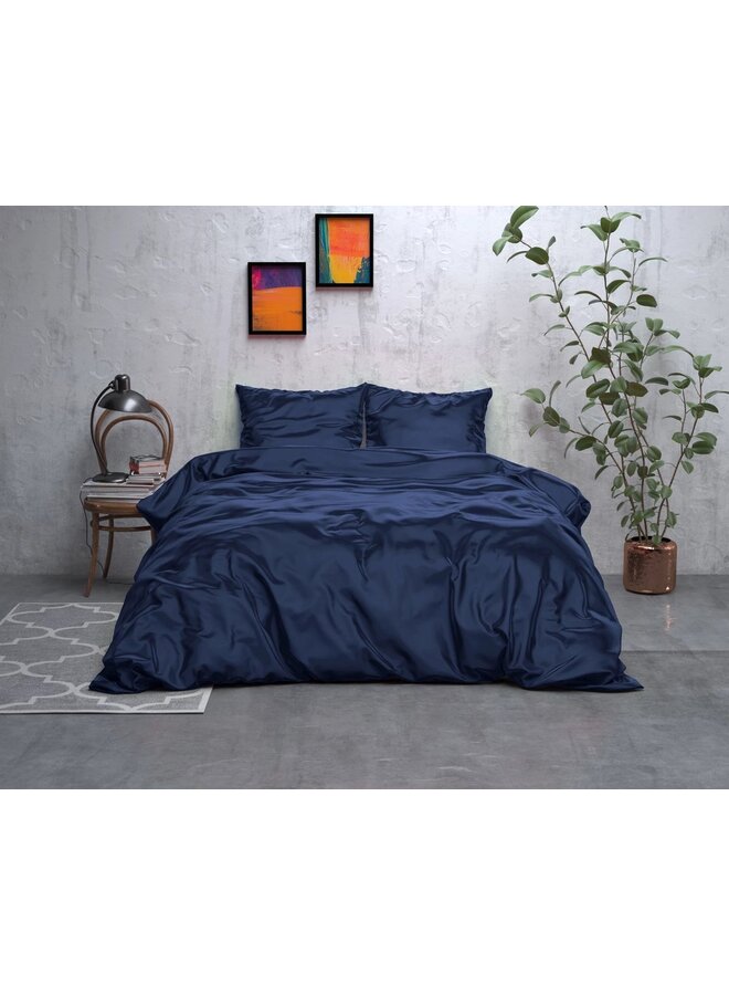 Sleeptime Dekbedovertrek Beauty Skin Care Uni Navy - Satijn