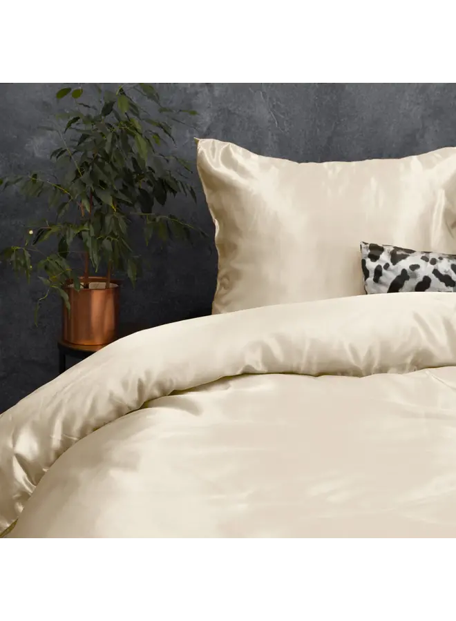 Sleeptime Dekbedovertrek Beauty Skin Care Uni Creme - Satijn