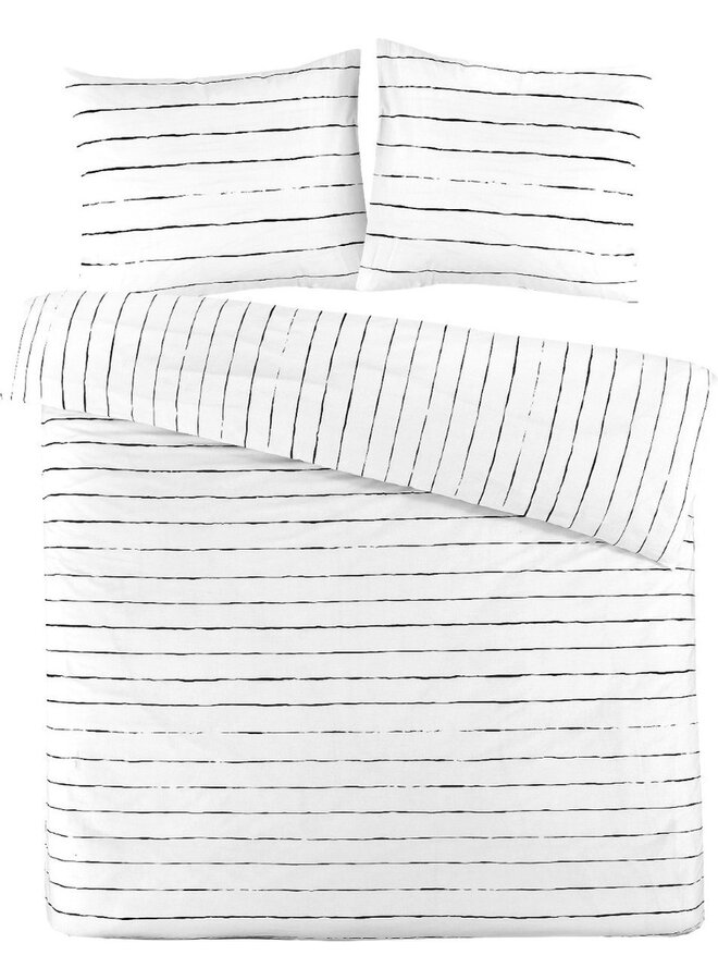 Dekbedovertrek Romy Wit/Zwart - Katoen