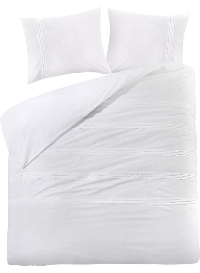 Dekbedovertrek Agatha Wit - Percale Katoen PL2