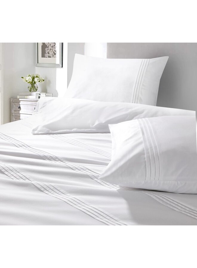 Papillon Dekbedovertrek Agatha Wit - Percale Katoen