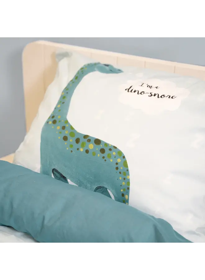 Sleeptime Dekbedovertrek Kids I'm a Dino-Snore Blauw - Katoen