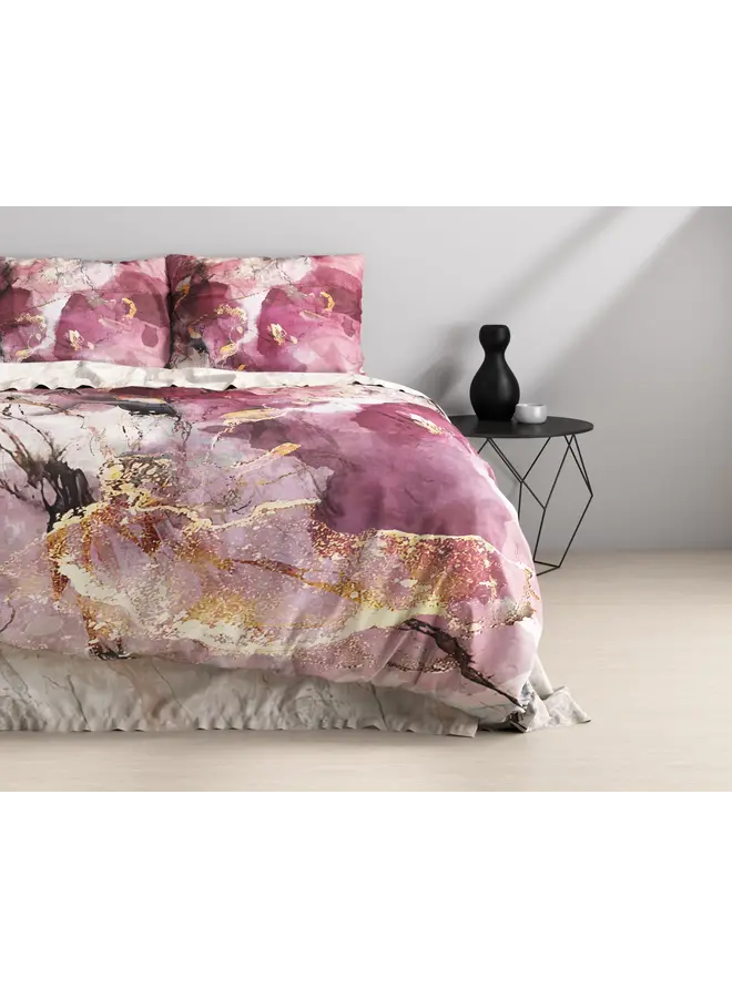 Sleeptime Dekbedovertrek Breccia Roze - Katoensatijn