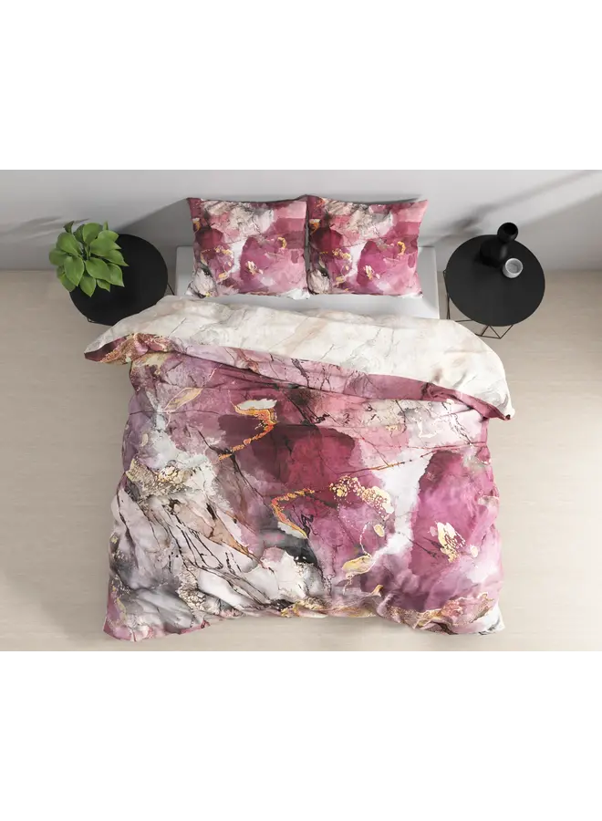 Sleeptime Dekbedovertrek Breccia Roze - Katoensatijn