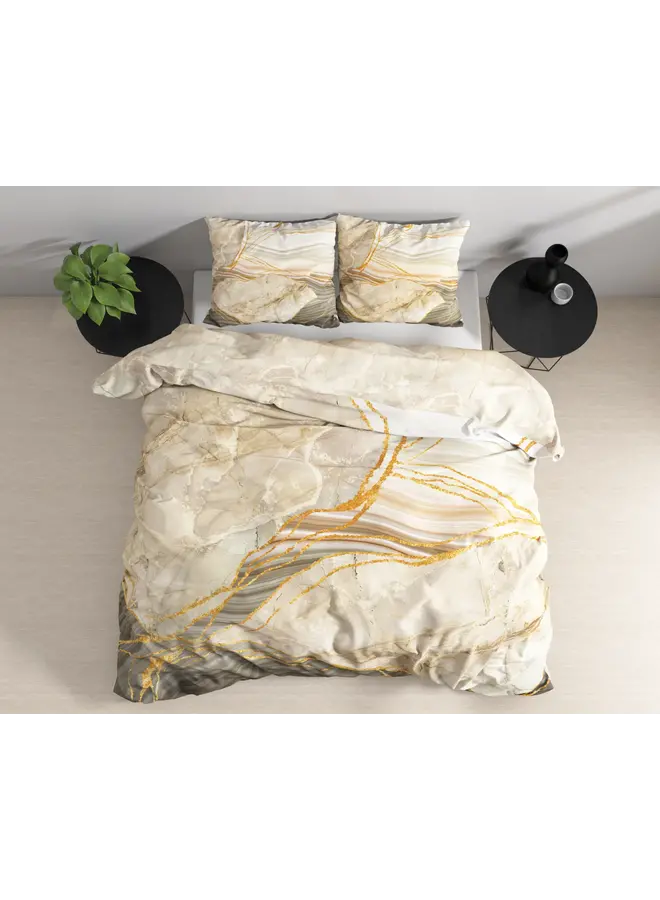 Sleeptime Dekbedovertrek Bottinco Taupe - Katoensatijn