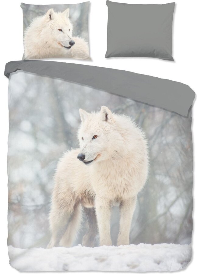 Dekbedovertrek Julian Grijs - Flanel