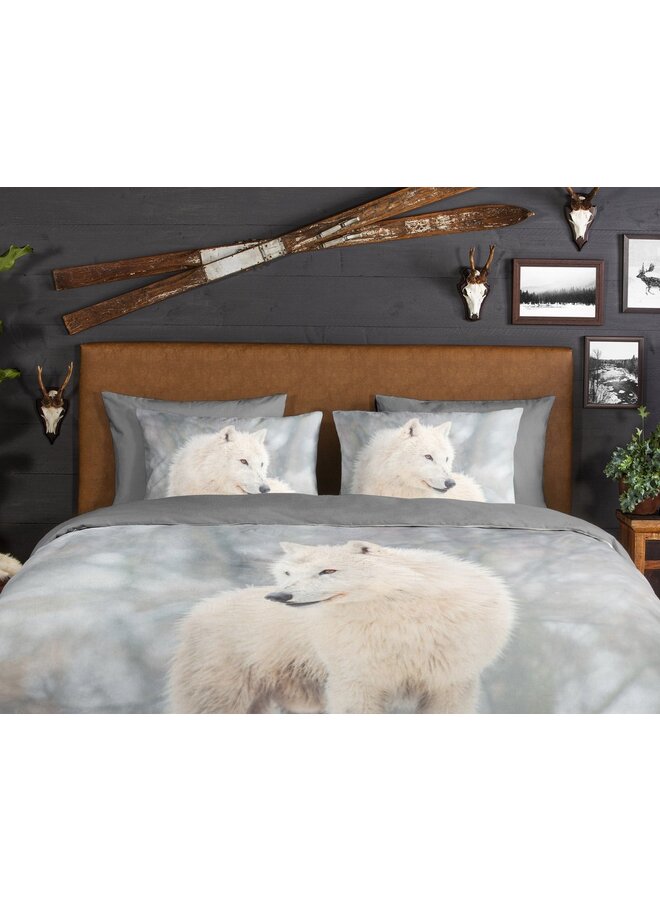 Good Morning Dekbedovertrek Julian Grijs - Flanel