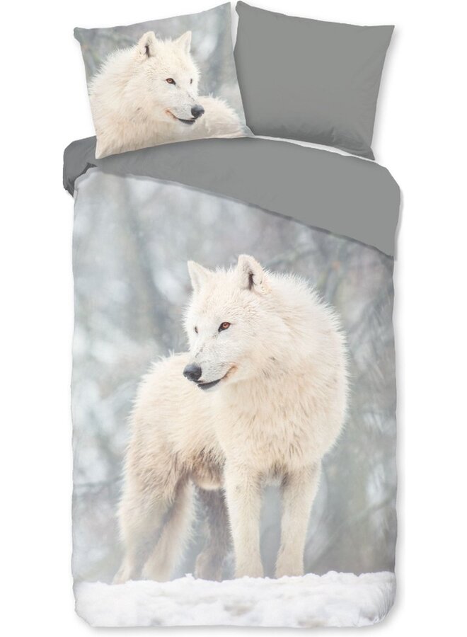 Good Morning Dekbedovertrek Julian Grijs - Flanel