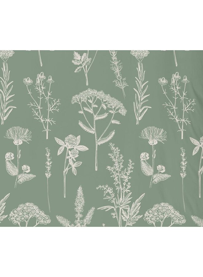 Good Morning Dekbedovertrek Herbs Groen - Flanel