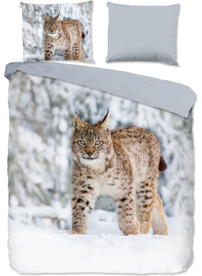 Dekbedovertrek Lynx Grijs - Flanel PL2