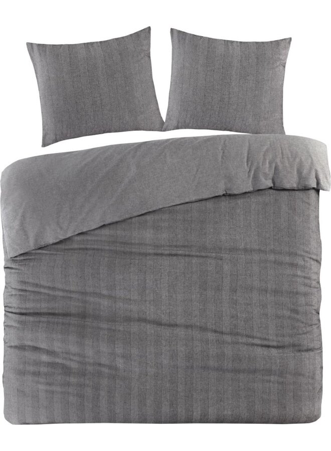 Dekbedovertrek Beaufort Antraciet - Flanel PL3