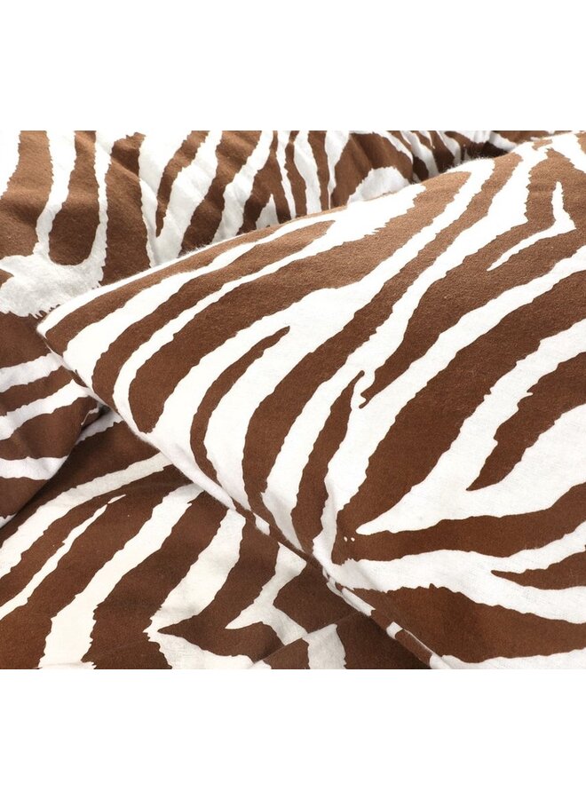 Day Dream Dekbedovertrek Zebra Bruin - Flanel