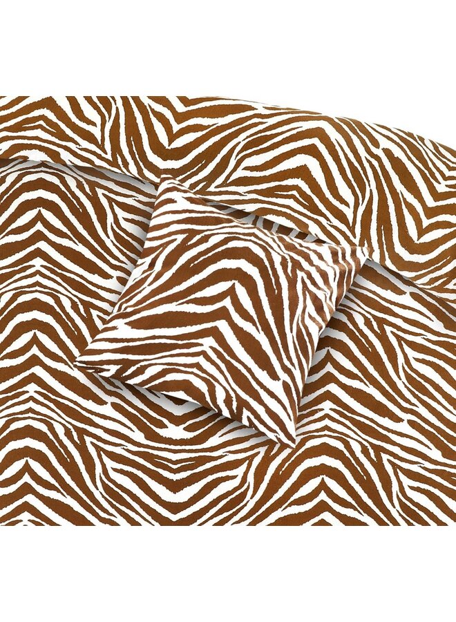 Day Dream Dekbedovertrek Zebra Bruin - Flanel