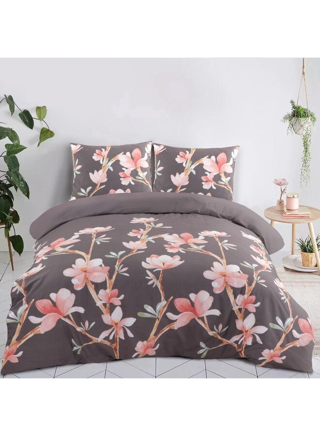 Papillon Dekbedovertrek Esmee Grijs - Katoensatijn