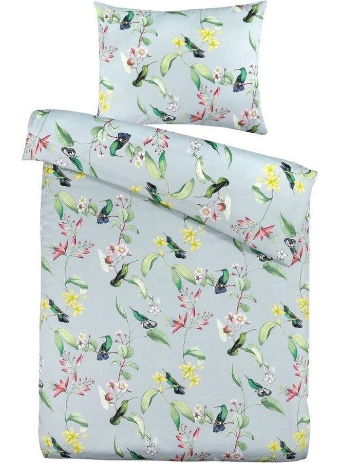 Dekbedovertrek Burung Grijs - Katoensatijn PL2