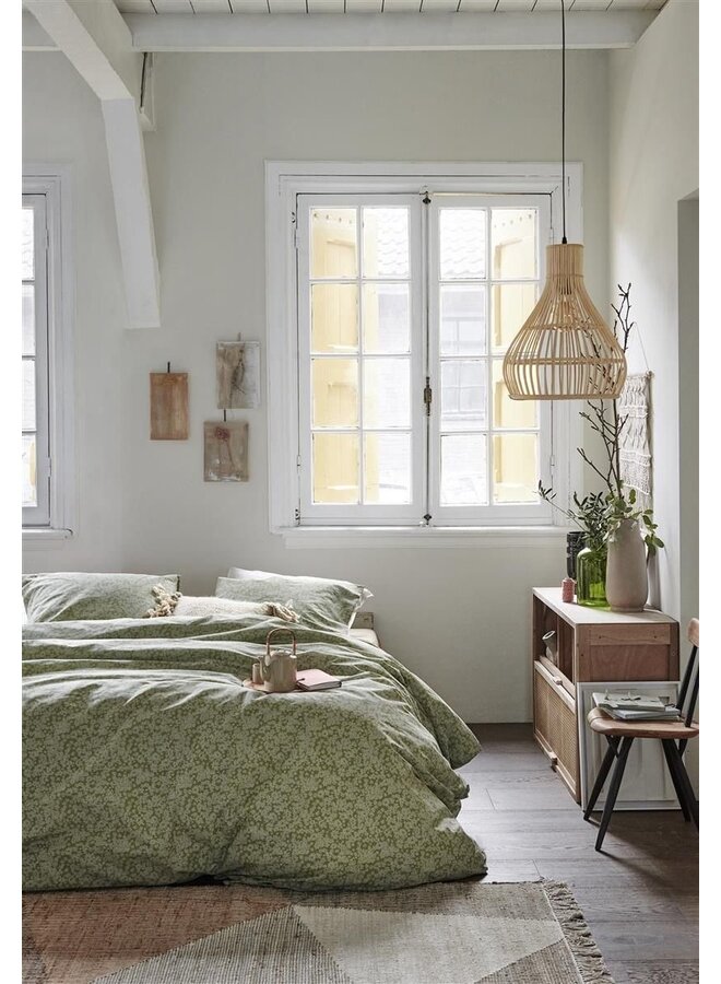 Ariadne At Home Dekbedovertrek Tiny Florals Groen - Katoen