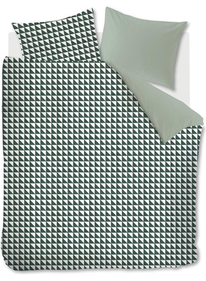 Ambiante Dekbedovertrek Faas Grijsgroen - Katoen