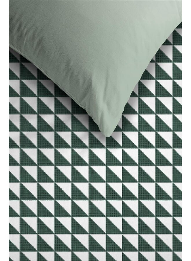 Ambiante Dekbedovertrek Faas Grijsgroen - Katoen