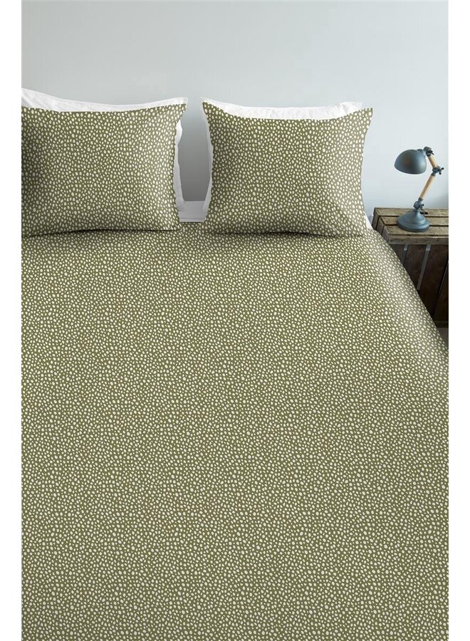 Ambiante Dekbedovertrek Harley Groen - Katoensatijn