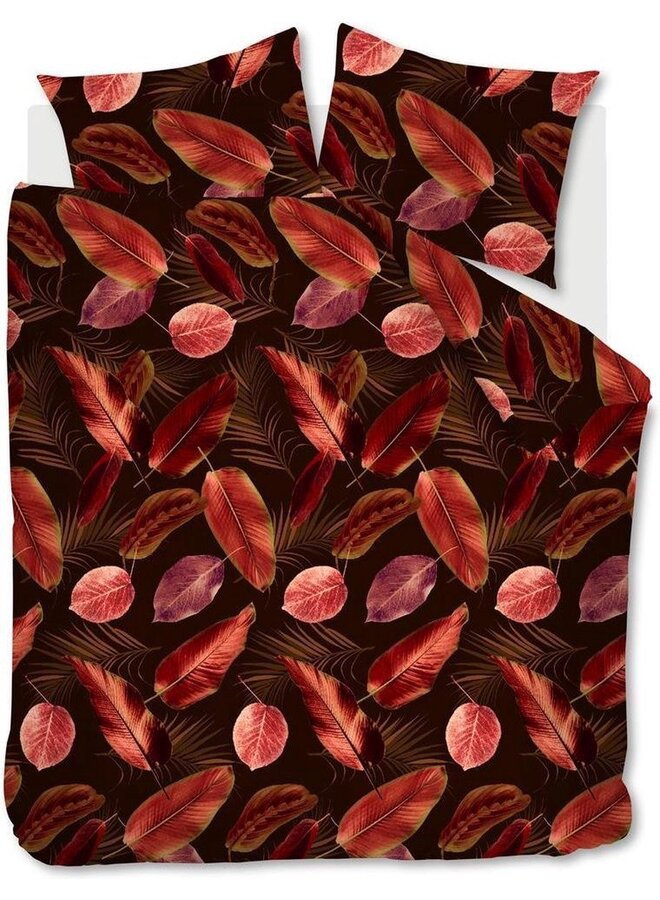 Dekbedovertrek Cordyline Rood - Katoensatijn PL3