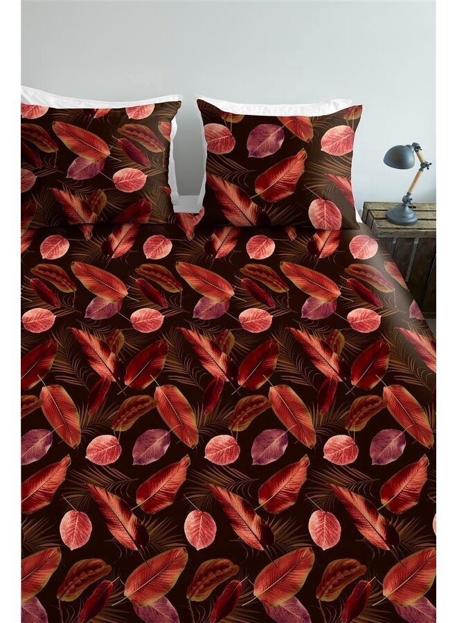 Ambiante Dekbedovertrek Cordyline Rood - Katoensatijn