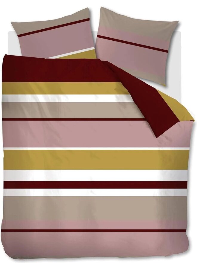 Ambiante Dekbedovertrek Andy Rood - Katoensatijn