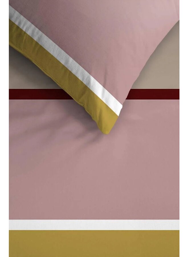 Ambiante Dekbedovertrek Andy Rood - Katoensatijn