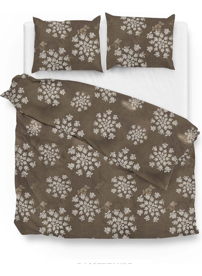 ZO! Home Dekbedovertrek Bassett Taupe - Katoen