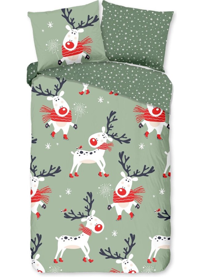 Dekbedovertrek Kids Dinde Groen - Flanel PL3