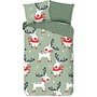 Good Morning Dekbedovertrek Kids Dinde Groen - Flanel