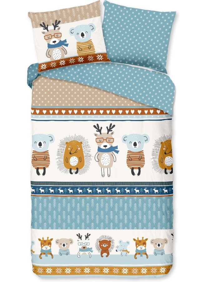 Good Morning Dekbedovertrek Kids Woodland Multi - Flanel