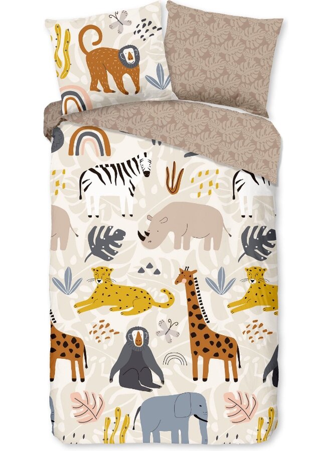 Good Morning Dekbedovertrek Kids Jungle Multi - Flanel